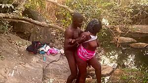 Village Girl with Perfect Boobs Banged by Stream