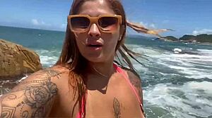 I Sucked Monster Cock on Beach Teasing