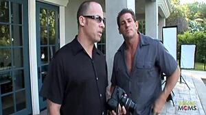 A knock on the door led to hot and steamy sex with big fake tits