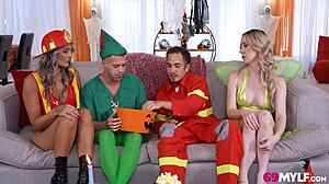 I can't beleive I'm swaping with my mother-in-law on this sexy Hallowe'en day. It's so real and hot, but not with my son, thank god.