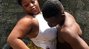 Dirty Bitch Got Fucked While Doing Laundry Outside The Compound