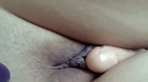 Rubbing my big pussy with two dildos