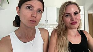 Brunette and Blonde Clash Over Big Tits Drama