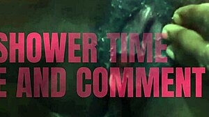 Cyndy blackslave in shower with close-up.