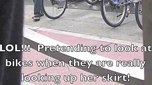 Helena Price Flashes Pussy Under Skirt In Public!