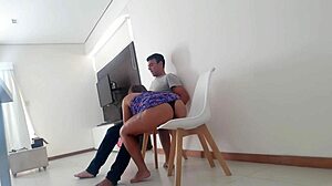 Latina teen sucks big cock! 😏