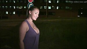 Krystal Swift's Big Tits Star In Public Orgy Through Car Window!