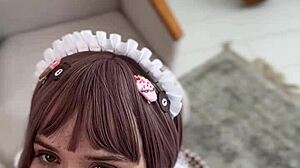 Delicious Reward for Submissive Nerd in Diaper Cosplay