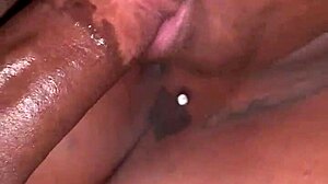 blonde slut gives sloppy blowjob to monster cock, licking and gobbling dick with couple