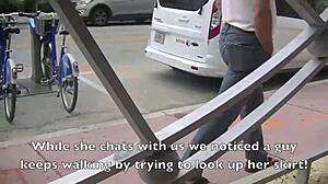 Helena Price Flashes Pussy Under Skirt In Public!