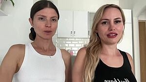 Brunette and Blonde Clash Over Big Tits Drama