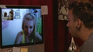 Sweet blonde teen 18+ sets up steamy web chat hookup