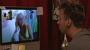 Sweet blonde teen 18+ sets up steamy web chat hookup