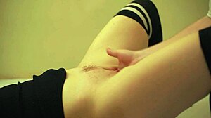 slut stepdaughter masturbates shamelessly in living room