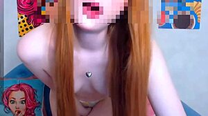 Oh, tender stepsister gropes small tits and masturbates with big ass!