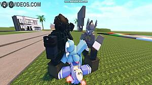 In Whoreblox game, I had a gangbang moment eleven with lots of cumshots