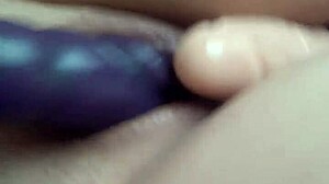 Rubbing my big pussy with two dildos