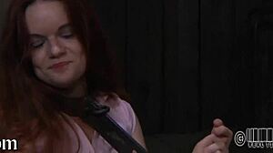 Adorable fascinating chick receives intriguing facial punishment in intense session