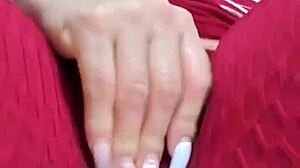 Colombian Babe Rubs Wet Pussy Through Leggings with Dirty Talk