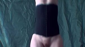 Blonde shows her tits and bush as she dances