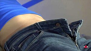 filipina babe performs belly button cleansing ritual close-up