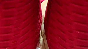 Colombian Babe Rubs Wet Pussy Through Leggings with Dirty Talk