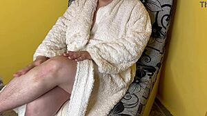 Pregnant Milf Milking Lactating Tits with Vibrator Orgasm