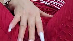 Colombian Babe Rubs Wet Pussy Through Leggings with Dirty Talk