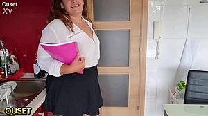 Blonde schoolgirl with huge ass feels intense pleasure from math teacher