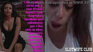 skinny blonde reads nasty texts during doggystyle