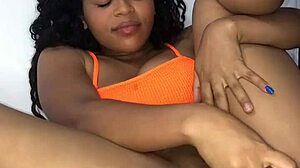 Young Latina With Big Tits Masturbates Wet Pussy With Dildo!