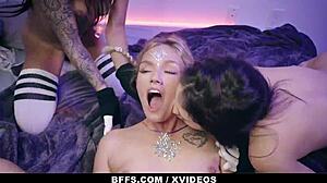 BFF:t Melody Foxx, Paisley Paige, Winter Bell vaihtavat spermaa festivaaliorgioissa.