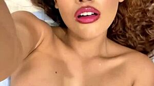 Horny teen babe cums hard in her panties solo