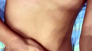 Horny teen babe cums hard in her panties solo