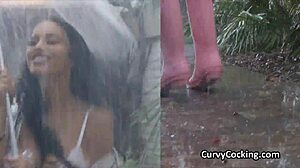 oily round tits and ass riding fat cock