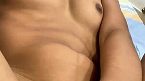 Horny teen babe cums hard in her panties solo