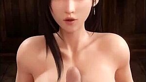 Final Fantasy Girls Perform Blowjob Compilation with Cum