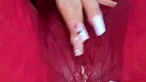 Colombian Babe Rubs Wet Pussy Through Leggings with Dirty Talk