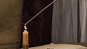 I feel so submissive as my dom mistress touches and kisses my busty big boobs body