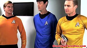 lesbian crew members explore each other's pussies on the enterprise