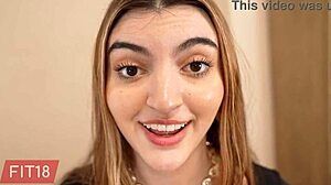 Julia James in POV Casting with Creampie for Skinny Indian Teen 18+