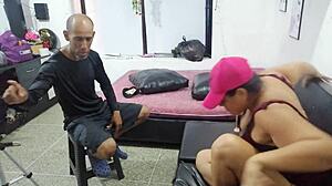 i fucked her tight ass and came inside with close-up view