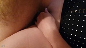 Nasty wife in lingerie for birthday gift.