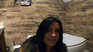 milfycalla teases with pee play in fur coat and pantyhose