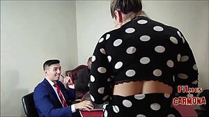 Milf Employee Sucks Everyone During Sofa Test