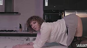 Oops, Me and Sara Jay Got Crazy Finger Fucking in Kitchen Counter, So Hot!