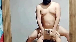 Fat Latina Wife Bent Over Fucking In Front Of Mirror!