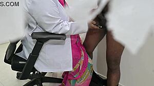 indian doctor lady indulges desire during patient checkup