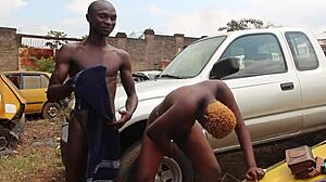 Rough Garage Fuck With Mechanic And Client's Tight Ass