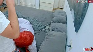 hot stepmom gives morning anal creampie